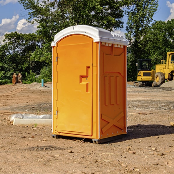 how often are the porta potties cleaned and serviced during a rental period in Halliday